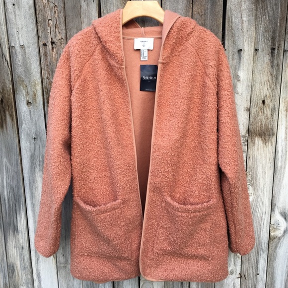 Faux Fur Shearling Teddy Bear Hooded 